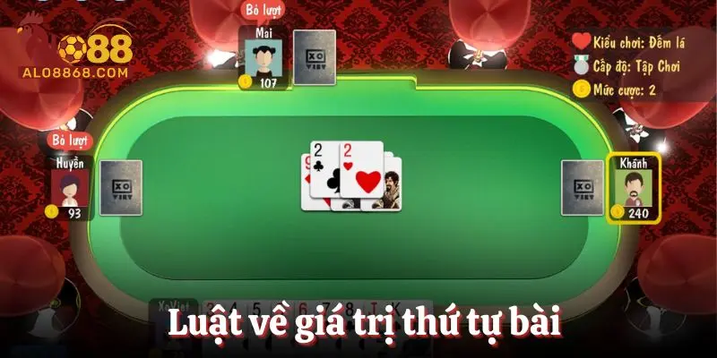 Người chơi nắm bắt giá trị bài